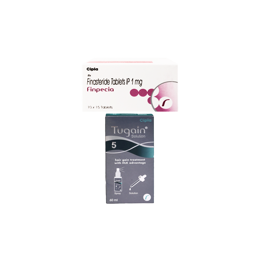 핀페시아 450정 + 투게인 5% 3개(피나스테리드 Finasteride 1mg + 미녹시딜 Minoxidill 5%)