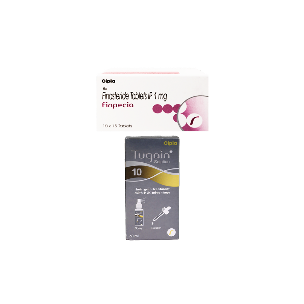 핀페시아 450정 + 투게인 10% 3개 (피나스테리드 Finasteride 1mg + 미녹시딜 Minoxidill 10%)