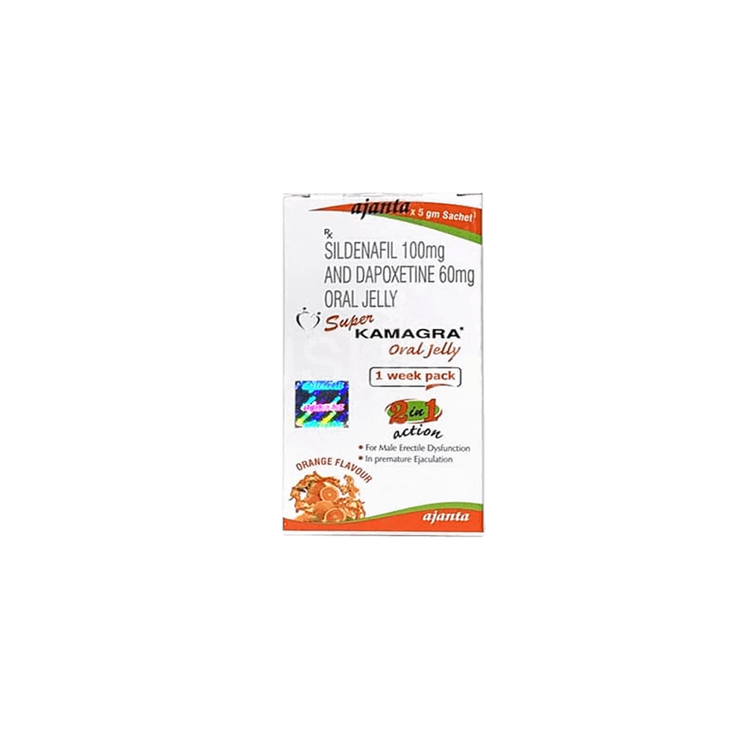 슈퍼카마그라 오랄젤리 (구연산 실데나필 Sildenafil Citrate 100mg + 다폭세틴 Dapoxetine 60mg)