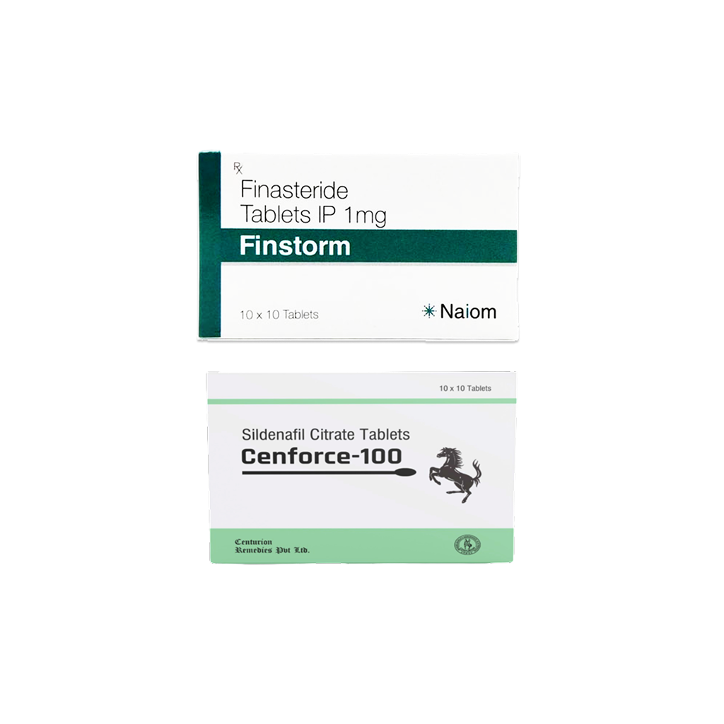 핀스톰 + 센포스 ( 피나스테리드 Finasteride 1mg ) + ( 구연산 실데나필 Sildenafil Citrate 100mg )