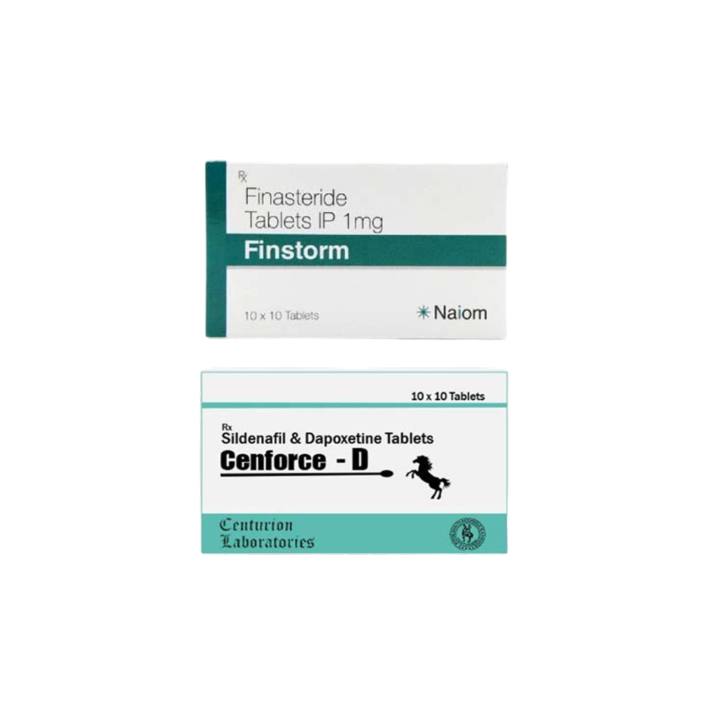 핀스톰 + 센포스 D ( 피나스테리드 Finasteride 1mg ) + ( 구연산 실데나필 + 다폭세틴 Sildenafil Citrate + Dapoxetine 100mg+60mg )